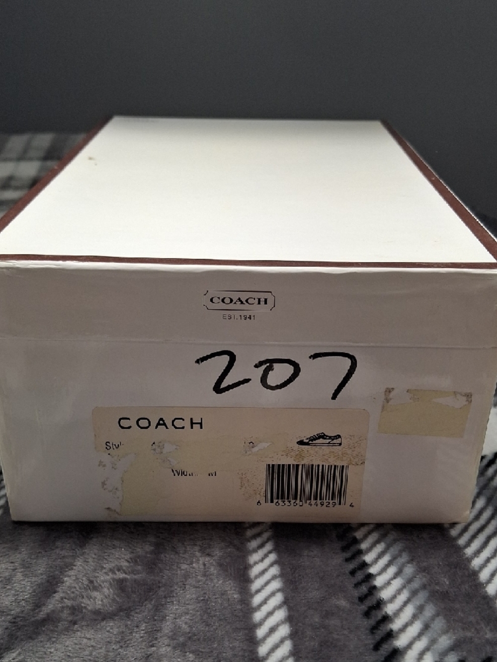 Vintage Coach Women's Leopard-Print Canvas Sneakers in White and Silver - Picture 2 of 14